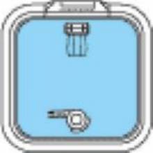 LEWMAR Size 10 Ocean Series Hatch Flat Base