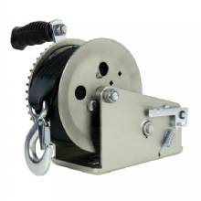 POWERWINCH Utility Series Winch 1 800lb 2 Speed 6 in Crank Arm %2D Zinc