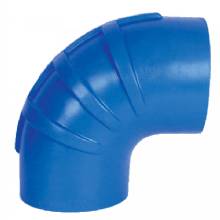 TRIDENT MARINE 5 in ID 90 Degree Blue Silicon Wet Exhaust Elbow
