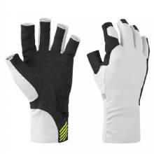 MUSTANG SURVIVAL Traction UV Open Finger Gloves %2D White and Black %2D Small