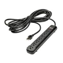 TRIPP LITE Power It%21 Power Strip 7 Outlets 25%2DFt Cord Black 
