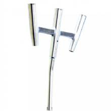 TIGRESS Triple Aluminum Kite Rod Holder - Bent Butt - Polished