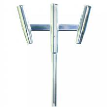 TIGRESS Triple Aluminum Kite Rod Holder - Straight Butt - Polished
