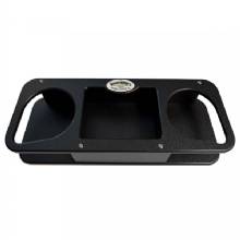 DEEP BLUE MARINE Double Cup Holder w and Suction Cups %2D Black