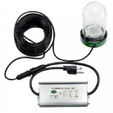HYDRO GLOW SF100G 100W and 120VVAC Underwater Dock Light %2D Green Anchored To Bottom