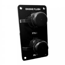FLUSHMASTER Vertical Dual Outlet Flush Port Reroute %2D Black Acrylic %2D 3 and 8 in Barb