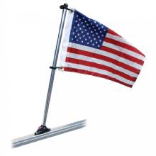 TAYLOR MADE Pontoon 30 inch Flag Pole Mount, 16 inch x 24 inch US Flag