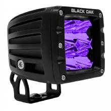 BLACK OAK LED 2 in Ultraviolet LED Pod Light %2D Flood Optics %2D Pro Series 30 %2D 12W