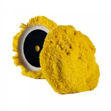 LAKE COUNTRY Yellow Curved Edge Twisted Acrylic and Wool Pad 8 in x 15 in