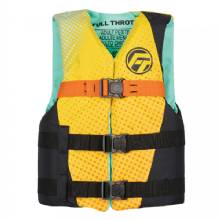 FULL THROTTLE Teen Nylon Life Jacket %2D Yellow and Black