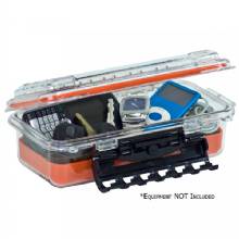 PLANO Waterproof Polycarbonate Storage Box %2D 3500 Size %2D Orange and Clear