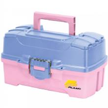 PLANO Two%2DTray Tackle Box w and Dual Top Access %2D Periwinkle and Pink