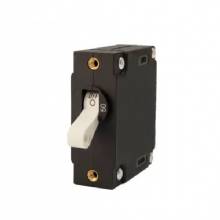 EGIS A Series White Toggle Panel Mount Circuit Breaker Single Pole AC and DC 50 Amp Retail Pack