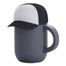 ASOBU 13%2DOz Happy Hat Insulated Mug Black
