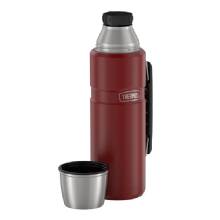 THERMOS Stainless King Vacuum Insulated Stainless Steel Beverage Bottle 12 L%2D Red