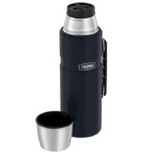THERMOS Stainless King Vacuum Insulated Stainless Steel Beverage Bottle 2 L%2D Blue