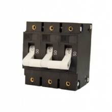 EGIS C Series White Toggle Panel Mount Circuit Breaker Triple Pole AC 50 Amp Retail Pack