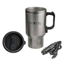 BRENTWOOD GEOJUG 16%2DOz Stainless Steel 12%2DVolt Heated Travel Mug Silver