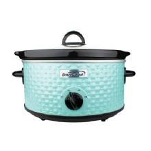 BRENTWOOD APPLIANCES 35%2DQt 190%2DWatt Diamond%2DPattern Slow Cooker Blue