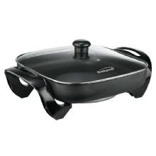 BRENTWOOD APPLIANCES 12%2DIn 1 300%2DWatt Nonstick Electric Skillet with Glass Lid
