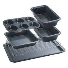 BLACK and DECKER 6%2DPiece Carbon Steel Bakeware Set with Ceramic Nonstick Coating 