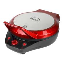 BRENTWOOD APPLIANCES 12%2DIn 1 200%2DWatt Nonstick Pizza Maker and Grill with Timer Red