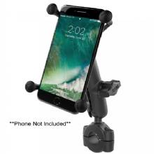 RAM Mount Torque 3 and 4 inch %2D 1 inch Diameter Handlebar and Rail Base with 1 inch Ball Medium Arm and X%2DGrip for Larger Phones