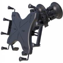 RAM Mount Dual Articulating Suction Cup w and Medium Arm X%2DGrip Cradle f and 12 inch Large Tablets