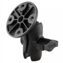 RAM Mount Composite 1 inch Ball Short Length Double Socket Arm w and 25 inch Round Base Including AMPs Hole Pattern
