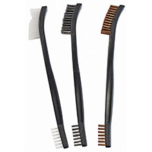 BIRCHWOOD CASEY B and C UTILITY BRUSHES BRNZ and NYL and STL 3PK