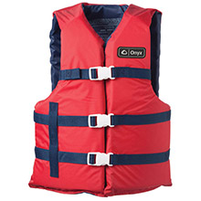 ONYX Universal Boating Vest Adult Universal Red
