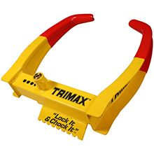 TRIMAX TCL75 Deluxe Universal Wheel Chock Lock%2DYellow and Red