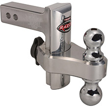 TRIMAX TRZ6AL Razor 6 in Aluminum Adjust Hitch%2DDual Ball