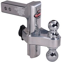 TRIMAX TRZ8AL Razor 8 in Aluminum Adjust Hitch%2DDual Ball