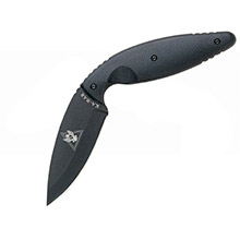 KA%2DBAR Large TDI Law Enforcement Fine Edge Fixed Knife Black